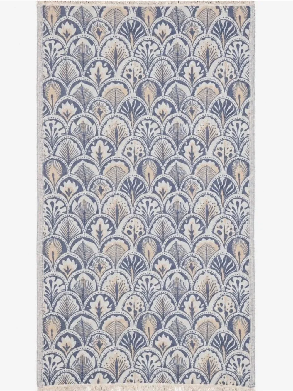 4 Succulents Carolina Blue Woven Cotton 2-in-1 Travel Decor Anthropologie